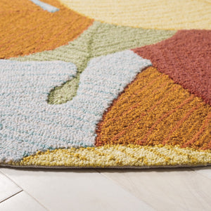 Safavieh Easy Care 304 Hand Tufted Floral Rug Rust / Green 6' x 6' Round