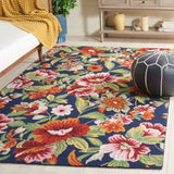 Safavieh Easy Care 305 Hand Tufted Floral Rug Navy / Red 5' x 8'