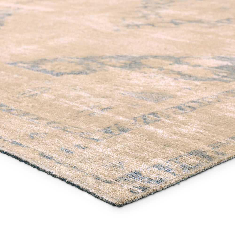 Jaipur Living Edage Sibit Eda02 Powerloomed Machinemade 70% Jute 30% Polyester Vintage Medallion Indoor Rug Tan, Slate 70% Jute 30% Polyester, Recycled Misc Fibers Rug160142