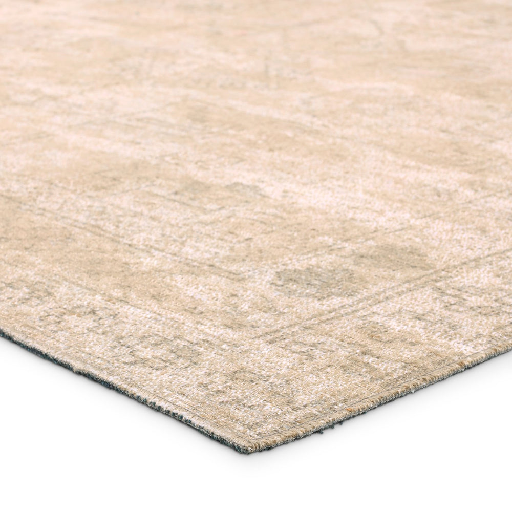 Jaipur Living Edage Tegona Eda04 Powerloomed Machinemade 70% Jute 30% Polyester Vintage Medallion Indoor Rug Tan, Cream 70% Jute 30% Polyester, Recycled Misc Fibers Rug160157