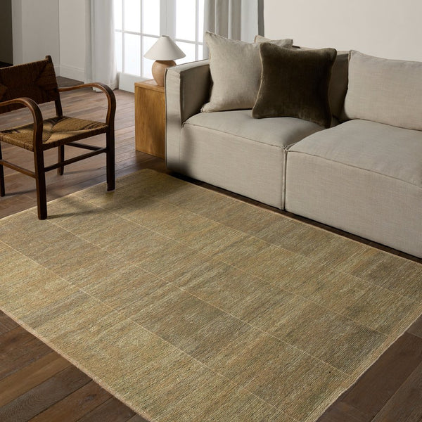 Jaipur Living Edage Saith Eda06 Powerloomed Machinemade 70% Jute 30% Polyester Solids Stripes Indoor Rug Green 70% Jute 30% Polyester, Recycled Misc Fibers Rug160938