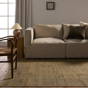 Jaipur Living Edage Saith Eda06 Powerloomed Machinemade 70% Jute 30% Polyester Solids Stripes Indoor Rug Green 70% Jute 30% Polyester, Recycled Misc Fibers Rug160938