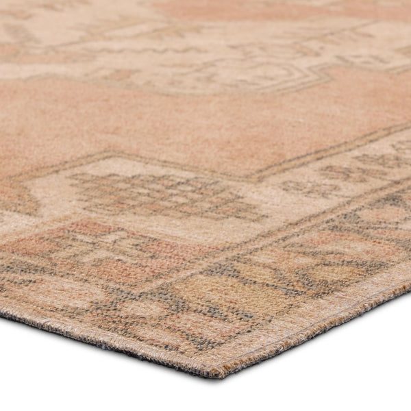 Jaipur Living Edage Nico Eda07 Powerloomed Machinemade 70% Jute 30% Polyester Traditional Medallion Indoor Rug Pink, Tan 70% Jute 30% Polyester, Recycled Misc Fibers Rug160948