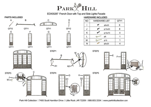 Metal French Door with Weathered Iron Facade, Side Windows, and Aged Patina – Stunning Elegance!