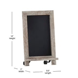 English Elm Commercial Grade 9.5" x 14" Weathered Tabletop Magnetic Chalkboards with Metal Scrolled Legs, Hanging Wall Chalkboards, Countertop Memo Boards, Set of 10