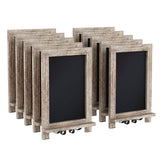 English Elm Commercial Grade 9.5" x 14" Weathered Tabletop Magnetic Chalkboards with Metal Scrolled Legs, Hanging Wall Chalkboards, Countertop Memo Boards, Set of 10