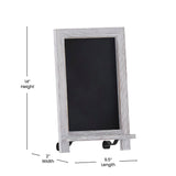 English Elm Commercial Grade 9.5" x 14" washed Tabletop Magnetic Chalkboards with Metal Scrolled Legs, Hanging Wall Chalkboards, Countertop Memo Boards, Set of 10