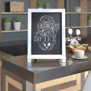 English Elm Commercial Grade 12" x 17" Tabletop Magnetic Chalkboards with Metal Scrolled Legs, Hanging Wall Chalkboards, Countertop Memo Boards, Set of 10