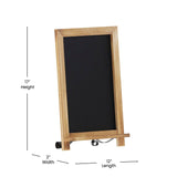 English Elm Commercial Grade 12" x 17" Torched Wood Tabletop Magnetic Chalkboards with Metal Scrolled Legs, Hanging Wall Chalkboards, Countertop Memo Boards, Set of 10