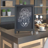 English Elm Commercial Grade 12" x 17" Tabletop Magnetic Chalkboards with Metal Scrolled Legs, Hanging Wall Chalkboards, Countertop Memo Boards, Set of 10