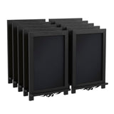 English Elm Commercial Grade 12" x 17" Tabletop Magnetic Chalkboards with Metal Scrolled Legs, Hanging Wall Chalkboards, Countertop Memo Boards, Set of 10