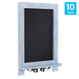 English Elm Commercial Grade 9.5" x 14" Tabletop Magnetic Chalkboards with Metal Scrolled Legs, Hanging Wall Chalkboards, Countertop Memo Boards, Set of 10