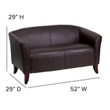 English Elm Commercial Grade Series LeatherSoft Loveseat