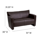 English Elm Commercial Grade Series LeatherSoft Loveseat