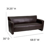 English Elm Commercial Grade Series LeatherSoft Sofa