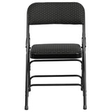 English Elm Commercial Grade 2 Pack Series Curved Triple Braced & Double Hinged Fabric Metal Folding Chair