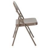 English Elm Commercial Grade 2 Pack Series Double Braced Metal Folding Chair