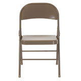 English Elm Commercial Grade 2 Pack Series Double Braced Metal Folding Chair