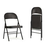 English Elm Commercial Grade 2 Pack Series Double Braced Metal Folding Chair