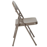 English Elm Commercial Grade 2 Pack Series Double Braced Metal Folding Chair