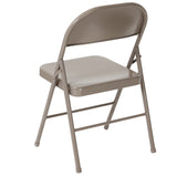 English Elm Commercial Grade 2 Pack Series Double Braced Metal Folding Chair