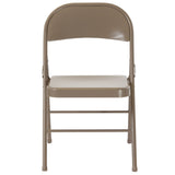 English Elm Commercial Grade 2 Pack Series Double Braced Metal Folding Chair