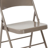 English Elm Commercial Grade 2 Pack Series Double Braced Metal Folding Chair