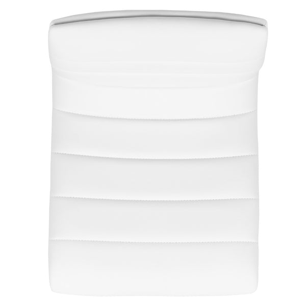 English Elm Modern Vinyl Adjustable Bar Stool with Back, Counter Height Swivel Stool with Gold Pedestal Base - Set of 2