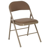 English Elm Commercial Grade 2 Pack Series Double Braced Vinyl Folding Chair