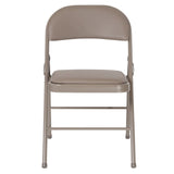 English Elm Commercial Grade 2 Pack Series Double Braced Vinyl Folding Chair