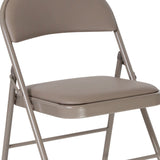 English Elm Commercial Grade 2 Pack Series Double Braced Vinyl Folding Chair