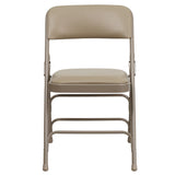 English Elm Commercial Grade 2 Pack Series Curved Triple Braced & Double Hinged Vinyl Metal Folding Chair