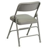 English Elm Commercial Grade 2 Pack Series Curved Triple Braced & Double Hinged Vinyl Metal Folding Chair