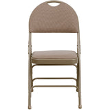 English Elm Commercial Grade 2 Pack Series Ultra-Premium Triple Braced Fabric Metal Folding Chair with Easy-Carry Handle