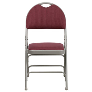 English Elm Commercial Grade 2 Pack Series Ultra-Premium Triple Braced Fabric Metal Folding Chair with Easy-Carry Handle