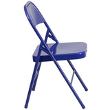 English Elm Commercial Grade 2 Pack Series Triple Braced & Double Hinged Metal Folding Chair