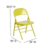 English Elm Commercial Grade 2 Pack Series Triple Braced & Double Hinged Metal Folding Chair