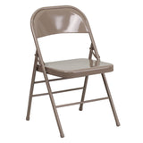 English Elm Commercial Grade 2 Pack Series Triple Braced & Double Hinged Metal Folding Chair