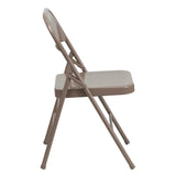 English Elm Commercial Grade 2 Pack Series Triple Braced & Double Hinged Metal Folding Chair