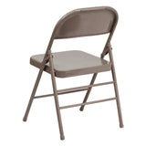 English Elm Commercial Grade 2 Pack Series Triple Braced & Double Hinged Metal Folding Chair