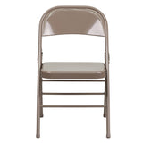 English Elm Commercial Grade 2 Pack Series Triple Braced & Double Hinged Metal Folding Chair