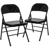 English Elm Commercial Grade 2 Pack Series Triple Braced & Double Hinged Metal Folding Chair