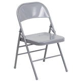 English Elm Commercial Grade 2 Pack Series Triple Braced & Double Hinged Metal Folding Chair