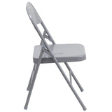 English Elm Commercial Grade 2 Pack Series Triple Braced & Double Hinged Metal Folding Chair