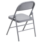 English Elm Commercial Grade 2 Pack Series Triple Braced & Double Hinged Metal Folding Chair