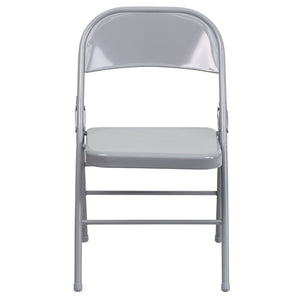 English Elm Commercial Grade 2 Pack Series Triple Braced & Double Hinged Metal Folding Chair