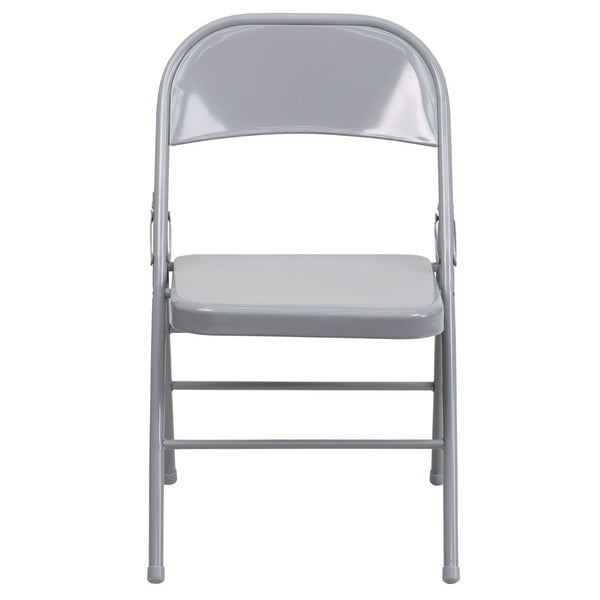 English Elm Commercial Grade 2 Pack Series Triple Braced & Double Hinged Metal Folding Chair