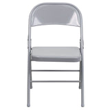 English Elm Commercial Grade 2 Pack Series Triple Braced & Double Hinged Metal Folding Chair