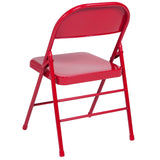 English Elm Commercial Grade 2 Pack Series Triple Braced & Double Hinged Metal Folding Chair