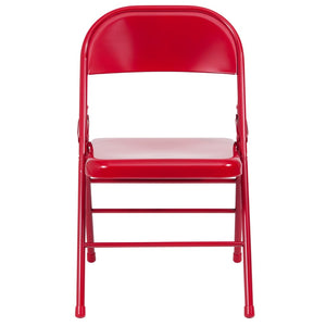 English Elm Commercial Grade 2 Pack Series Triple Braced & Double Hinged Metal Folding Chair